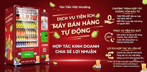 Dịch vụ máy bán hàng tự động - Hợp tác kinh doanh chia sẻ lợi nhuận Win Win
